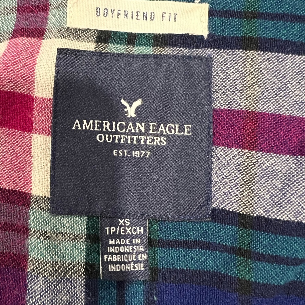 American Eagle Outfitters Multicolor Plaid Shirt